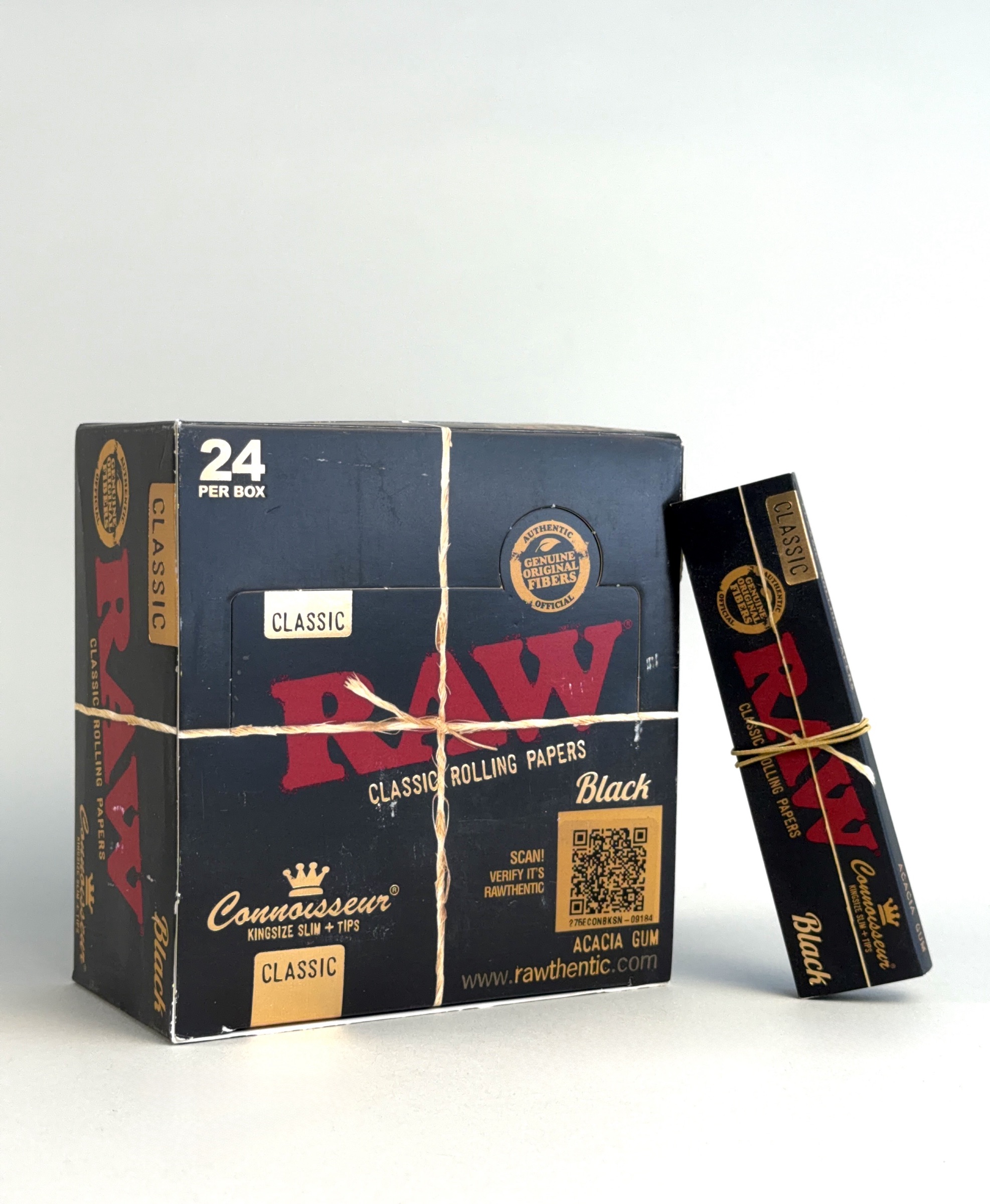 RAW Black Connoisseur King Size Slim + Tips